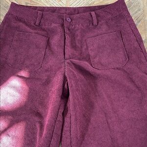 Men's Corduroy Pants - Burgundy